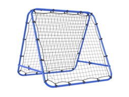 Rede de Futebol Rebounder Dobrável com Ângulo Ajustável e Estacas.100x95x90 Cm.azul BTFORUS