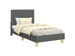 Estrutura de Cama Infantil com Cabeceira Cinza Escuro Tecido MAISON EXCLUSIVE