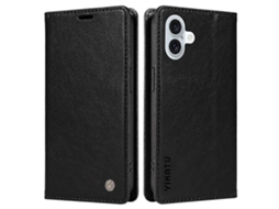 Yikatu Yk-006 Para Iphone 16 Plus Capa Magnética De Couro Com Absorção Automática