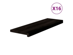 vidaXL Tapetes de escada 16 pcs 80x25x2 cm carvalho castanho escuro