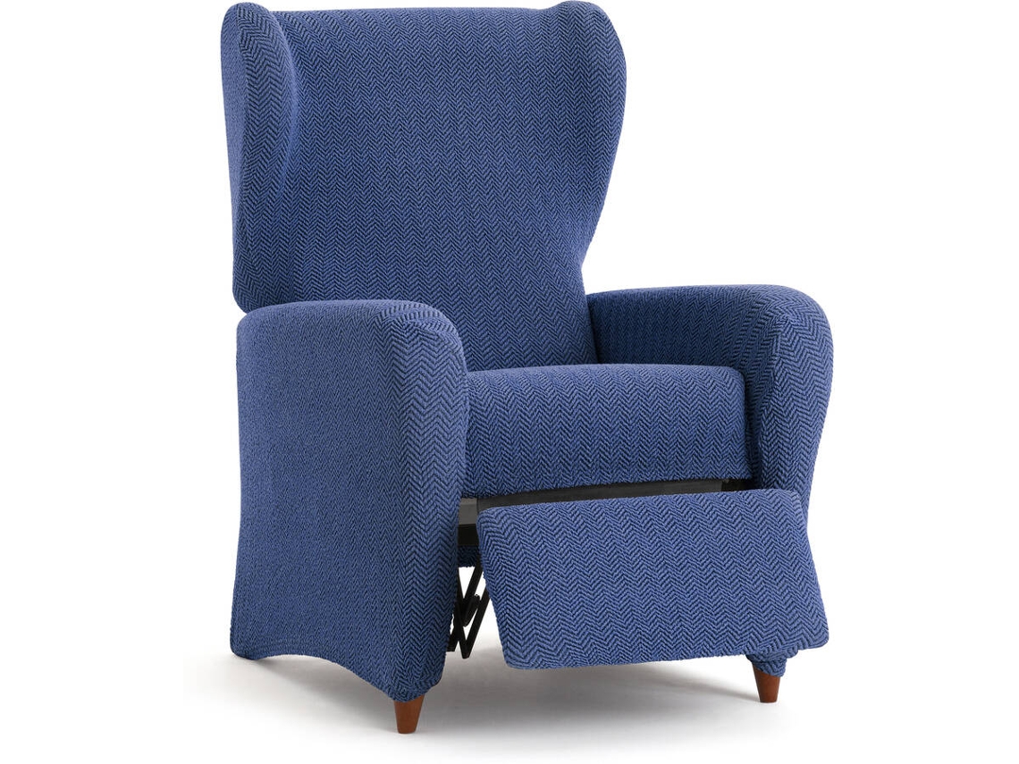 Capa de Poltrona Relax EYSA Premium Jaz Tecido Multielástico (85 x 90 x 120 cm - Poliéster e Algodão - Azul)