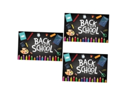 Conjunto De 3 Peças, Banner De Volta Às Aulas, Decoração De Fundo Para