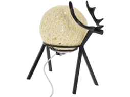 Abajur De Mesa Em Rattan Em Formato De Veado, Com Intensidade Ajustável Via Usb, Ideal Para Quarto, Sala De Estar E Escritório.