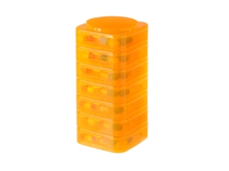 Organizador Semanal de Comprimidos CHRUI 7 Dias Empilhável Desmontável Sem Bpa (laranja)