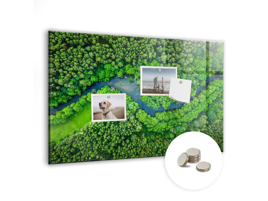 Quadro Magnético De Parede Rio Na Floresta Para A Sala De Estar Espelharte (60x40 Cm)
