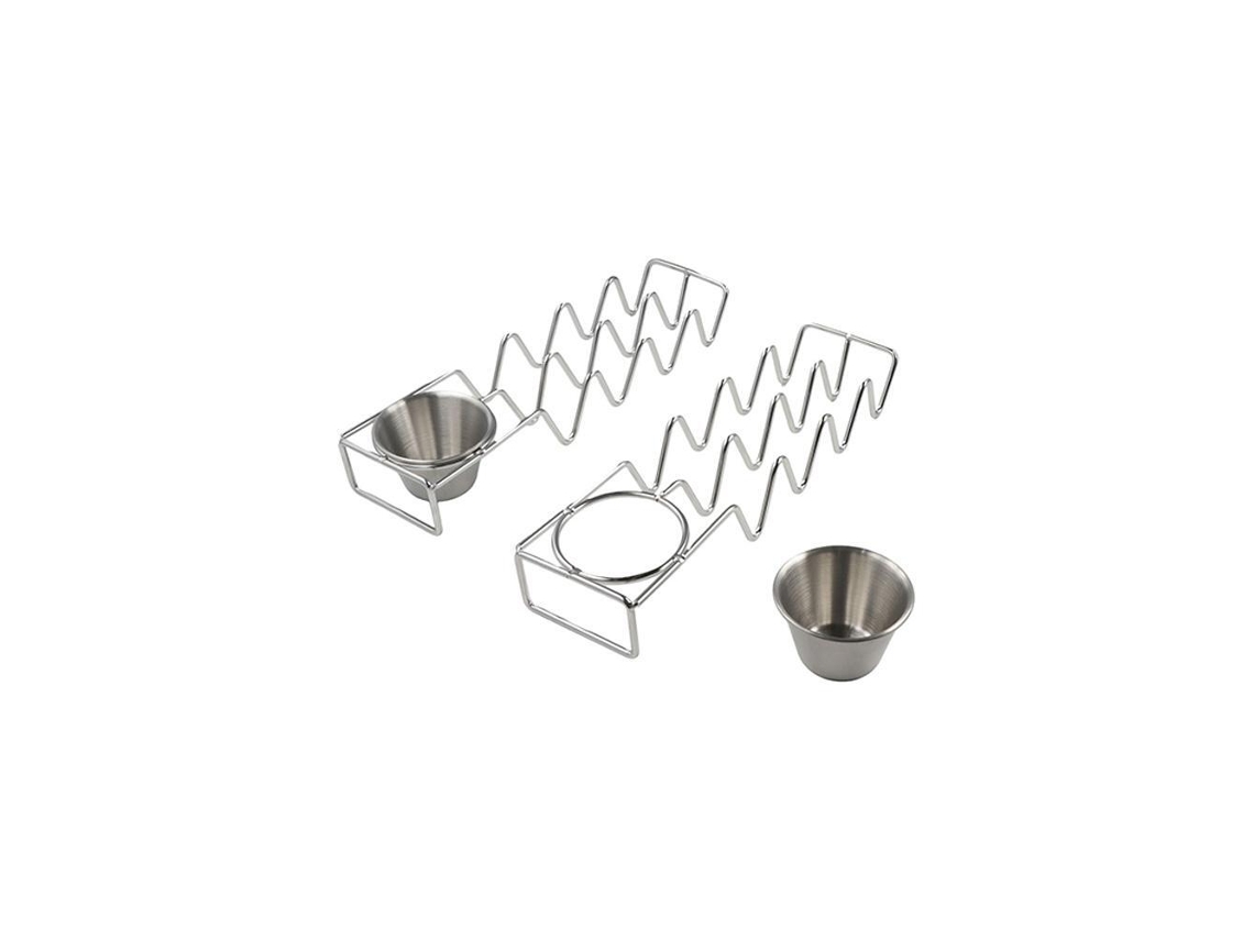Suporte para Tacos de Aço Inoxidável, 2 Peças, Bandeja Empilhável, Prato, Suporte para Taco, Forno Imagem Principal SUNNY SPACES