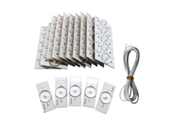 50pcs LEDs SMD 3V com lente óptica para reparo de TV LED 32-65 polegadas, com fio 2m | S/MARCA