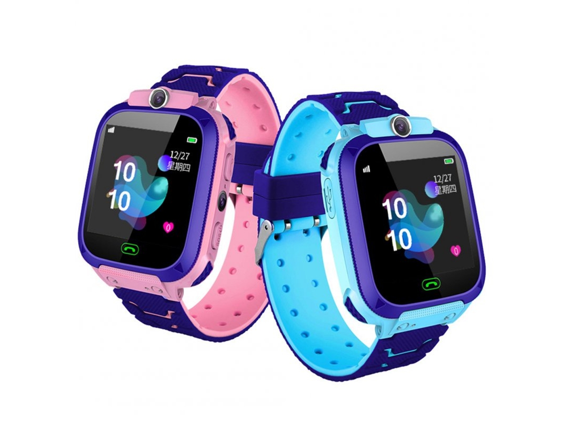 Smartwatch de Posicionamento de Smartphone À Prova D'Água Fashion Life para Crianças Estudantes Rosa Inglês