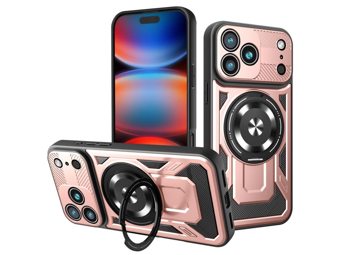 Capa Para Iphone 17 Pro Com Suporte Giratório Armor E Magsafe
