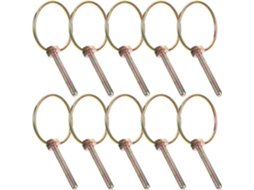 Conjunto De 10 Pinos De Lixeamento De Liga Metálica Com Anel, Superfície Lisa Para