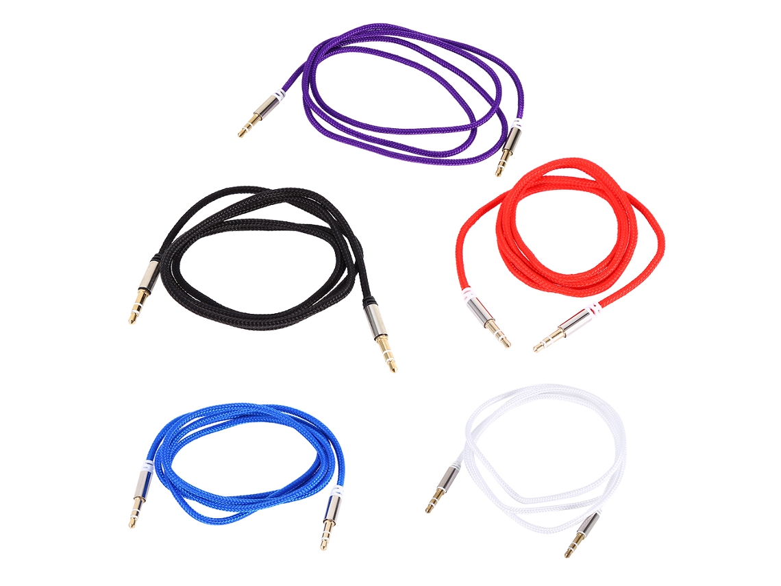 Cabo Auxiliar 3.5mm Macho Para Áudio Estéreo E Carros