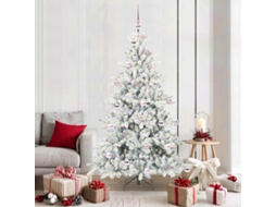 Vidaxl Árvore De Natal Articulada Artificial Branco 180 Cm Pvc E Aço