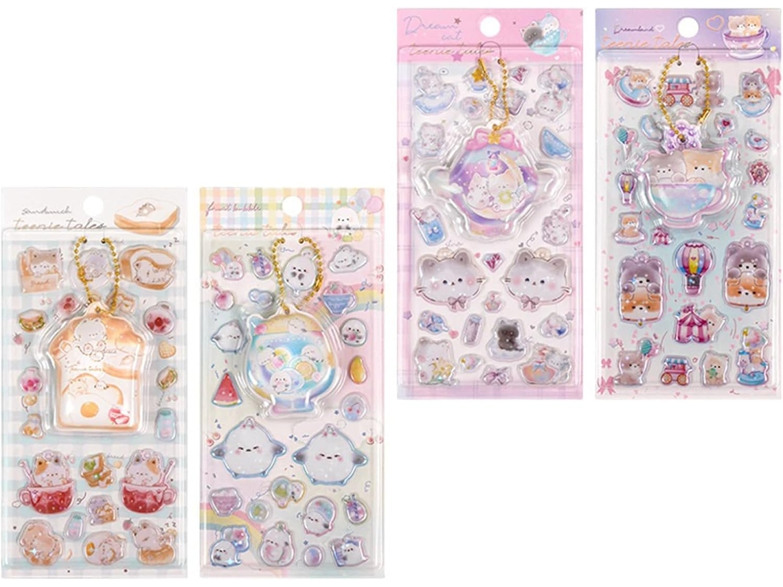 Conjunto Adorável de Adesivos de Desenhos Animados para Garrafas de Água, Jornais, SFUSHOS