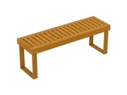 Banco de Jardim de 2 Lugares com Assento em Ripas 120x34x43 cm Teca S/MARCA