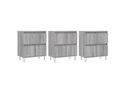 Sideboard, Sideboards Vidaxl Cinzeto Madeira Processada (n/a)