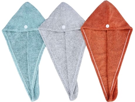 Toalha De Cabelo Twist - Toalhas De Banho Macias Para Enrolar O Cabelo Em Turbante (pacote Com 3)