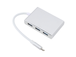 2026zentro-hub Usb C 5 Em 1 Com Usb 3.0, Vga, Interface Multimídia Hd Para Laptop, Computador E Celular Prata