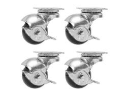 Conjunto De 4 Rodízios Giratórios De Esferas Para Móveis De Ferro, Rodas Universais. Aquaforge