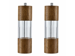 Conjunto de moedores de Sal e Pimenta AQUAFORGE, acrílico e madeira, manual