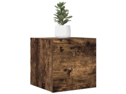 Vidaxl Móveis De Tv De Parede 2 Pcs 30,5x30x30 Cm Cor Carvalho Fumado