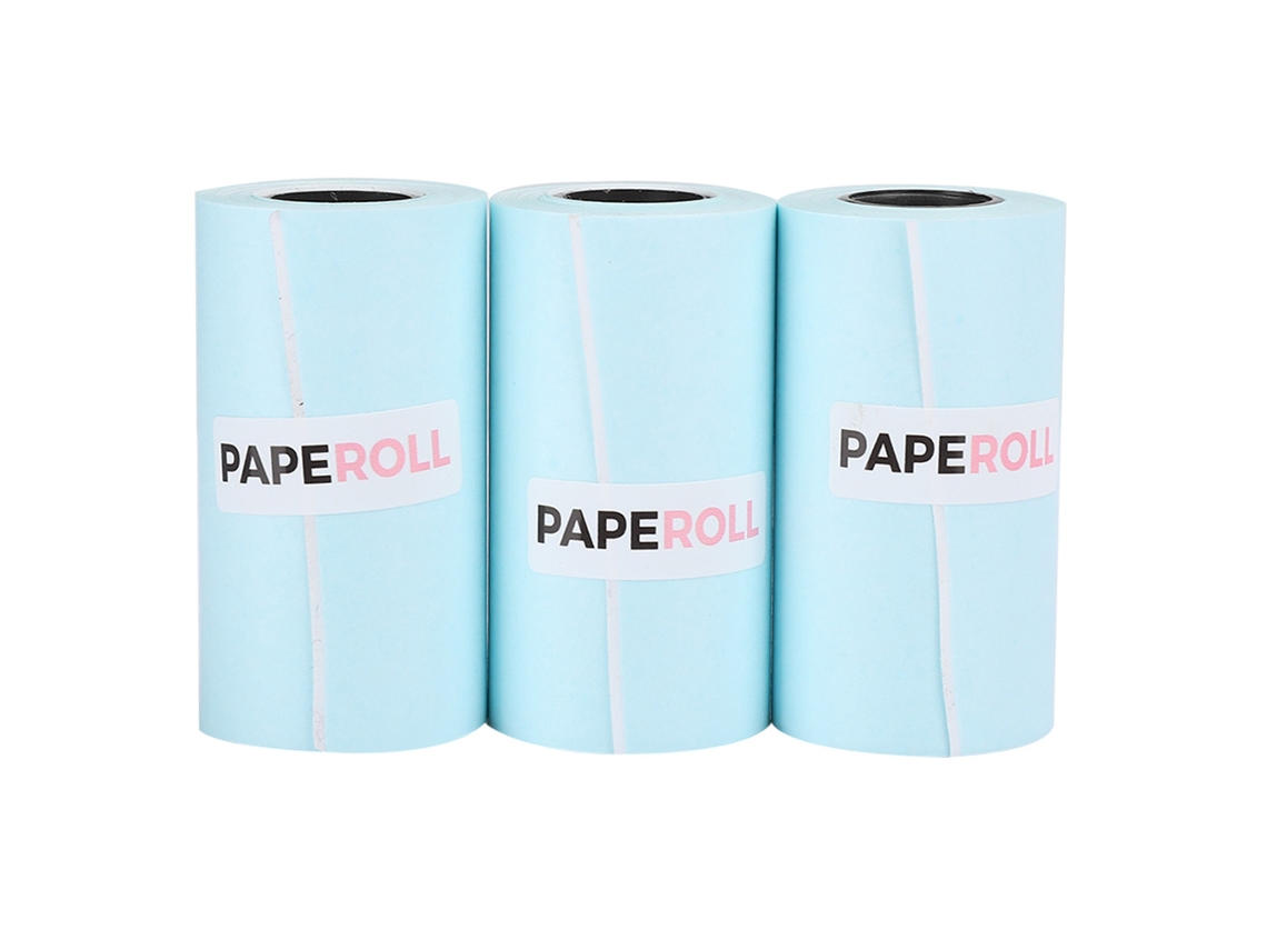 Papel Térmico Adesivo Azul Claro LAXISCREED