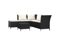 Garden Lounge Set, Garden Lounge Sets Vidaxl Preto Rattan / Vime (n/a)
