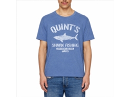 Rockinstone Jaws Movie Quints Heather Royal Adult T-shirt Size:m