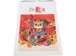 Calendário De Parede Do Ano Do Dragão Em Estilo Chinês, Decorativo Tradicional Para Pendurar No Escritório E