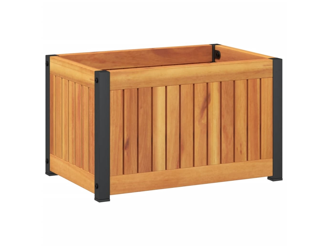 Garden Planter, Garden Planters Vidaxl Marrom Madeira De Acácia (45 X 30 X 27.5 Cm)