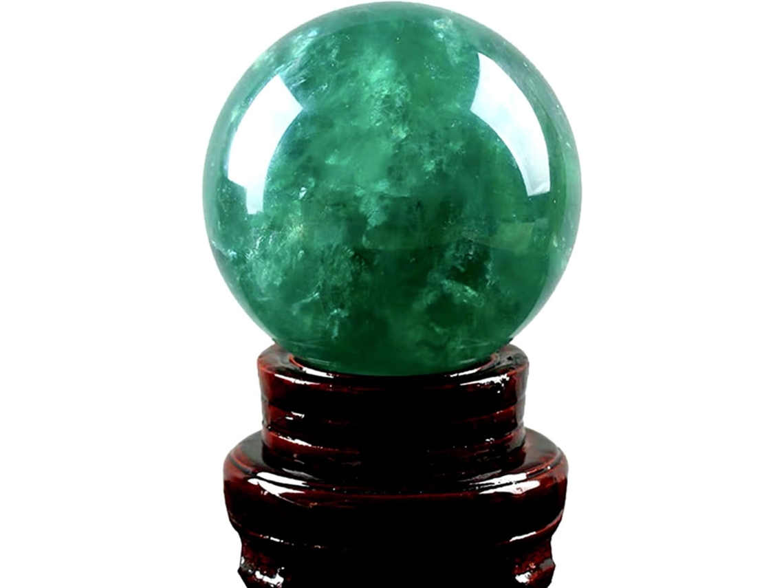 Decoração De Quarto Fluorita Verde Natural Com Suporte Esfera De Cristal De Quartzo Pierre Précieuse Boule