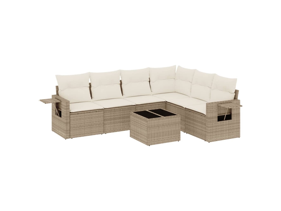 Garden Sofa Set, Garden Sofa Sets Vidaxl Bege Rattan / Vime (n/a)