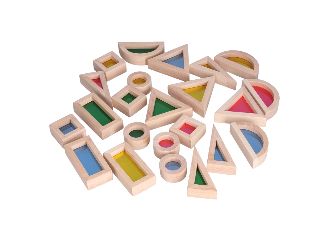 Bloques De Construcción De Acrílico Transparente Colorido Para Aprendizaje Sensorial Y Educación Temprana