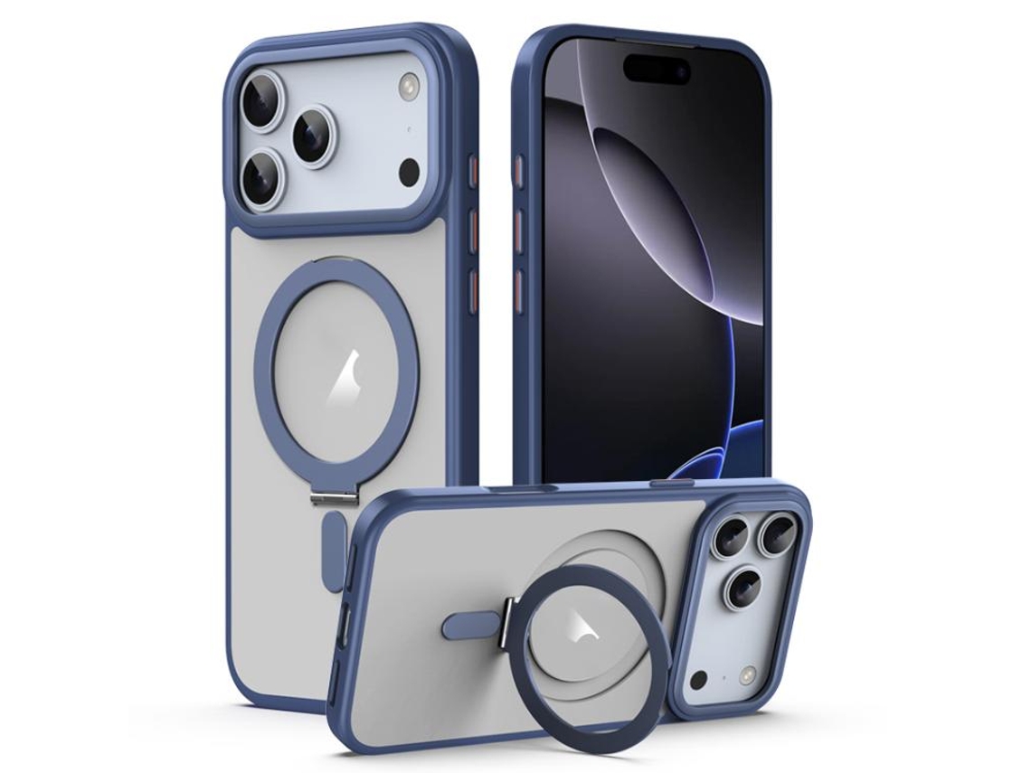 Capa Para Iphone 17 Pro Com Airbag, Magsafe, À Prova De Choque, Fosca E Suporte Dobrável.