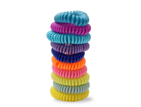 Pulseiras Repelentes de Mosquitos com Citronela, 10 Peças, Longa Duração, 100% Natural, Repelente de Insetos Não Tóxico, PEST REJECT