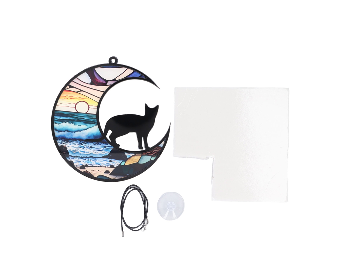 Ats colgante de Ventana de Vidrio Tintado Memorial para Gato Con Uv Impreso Acrílico Colorido Ornamento Tyu401