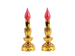 Lâmpada de Vela LED de Baixo Consumo Estilo Chinês Tradicional Retro Decor Budista | S/MARCA