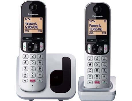 Telefone Fixo Duo PANASONIC TGC252SPS Prata
