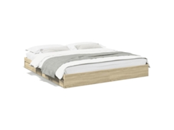 Bed Frame, Bed Frames Vidaxl Marrom Madeira Processada (180 X 200 Cm)