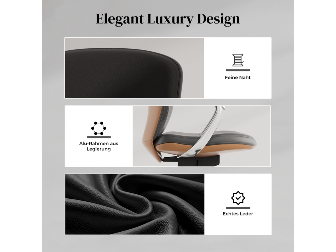Poltrona De Couro Com Design Clássico