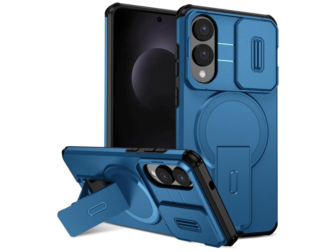 Capa Zruxe Compativel Com Samsung Galaxy S25 Edge 5g (suporte Magsafe - Protecao Deslizante - Azul)