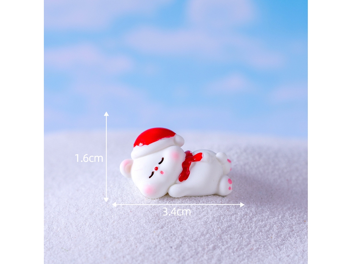 Conjunto De 2 Enfeites De Natal Em Forma De Urso, Miniaturas De Papai Noel, Boneco De Neve E Árvore De Natal Em Estilo Desenho Ani Aquaforge