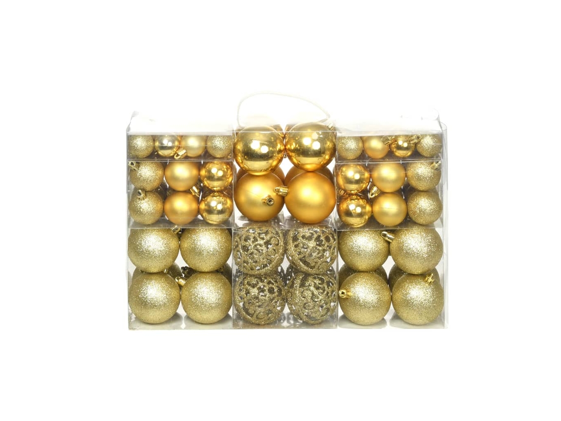 Christmas Ball, Christmas Balls Vidaxl Ouro Plástico (n/a)