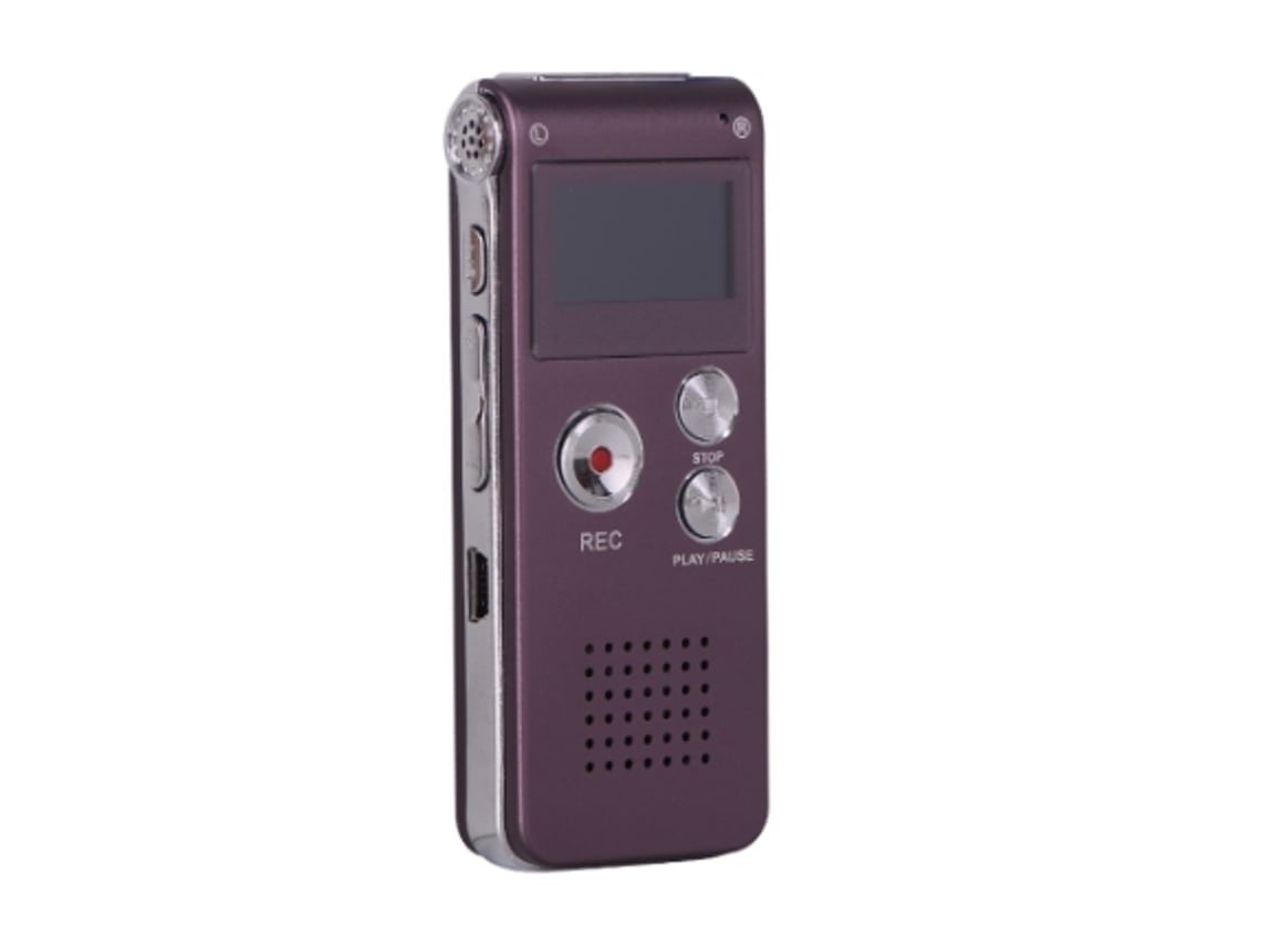 Lurelia Gravador De Voz Portátil 16gb Com Usb, Ativação Por Voz, Reprodução Mp3 Para Reuniões, Aulas, Palestras