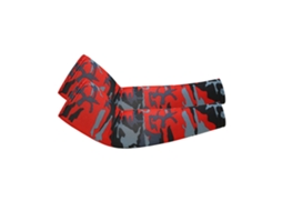 Mangas de proteção solar UPF 50+ para braços, cooling sports sleeve, vermelho camuflado, 3 itens CZHHMART
