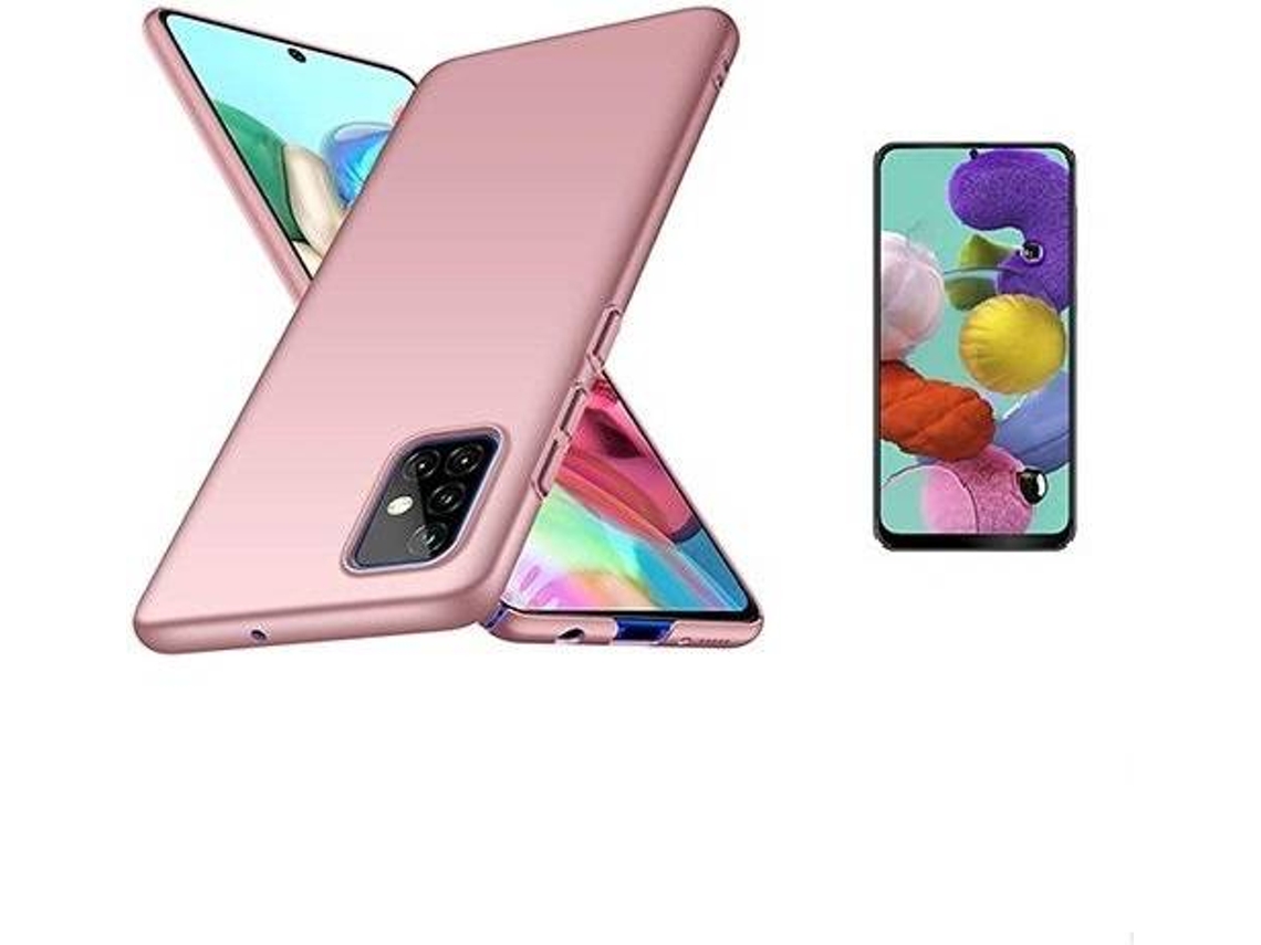 Kit Capa e Película de Vidro Temperado 5D Samsung Galaxy A71 Cover Rosa