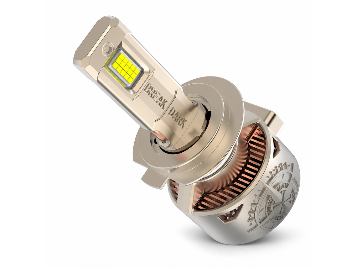 Lâmpada Led Para Farol Automóvel 9012, 240 W, Com Tubos Duplos De Cobre
