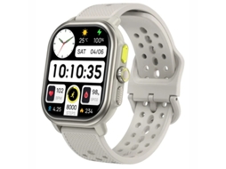Smartwatch Com Tecido Ultra Clear Amoled 2.06 Polegadas Chamadas Bluetooth E Rastreamento Esportivo Branco Bestvite