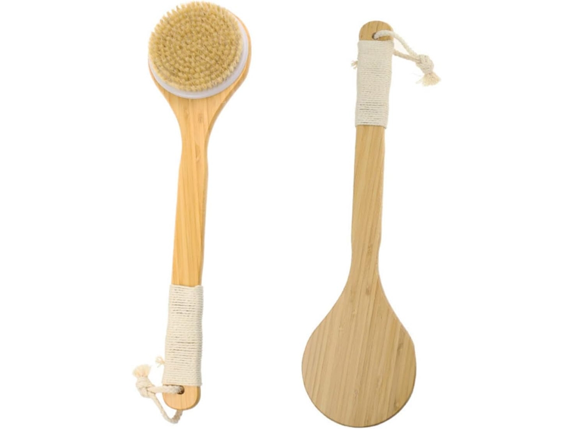 Escova De Banho Com Cerdas Para As Costas, Cabo Longo, Esfoliante Para As Costas, 1-unidade, Para Homens E Mulheres