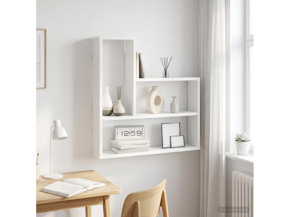 Vidaxl Prateleira De Parede Branco 60 X 11 X 60 Cm