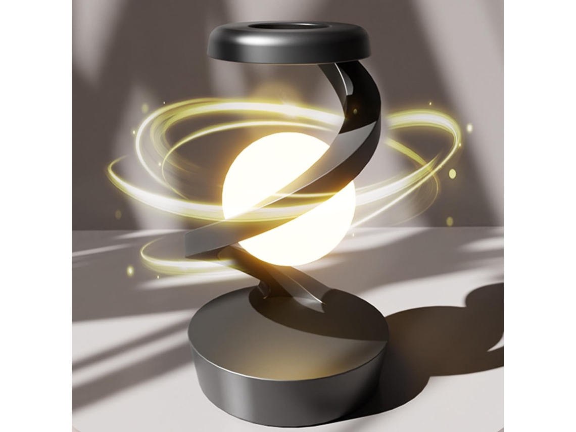 Luminária De Mesa Led Giratória 360° Com Carregador Sem Fio, Luminária De Mesa Moderna, Luminária De Mesa Recarregável